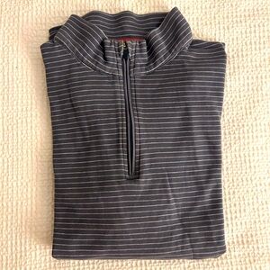 XL Fish Hippie quarter zip, like new condition. Grayish blue striped.